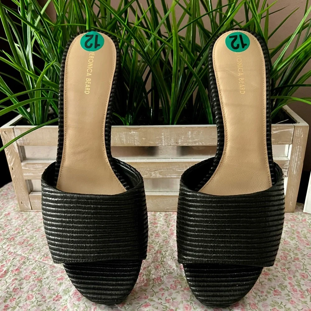 VERONICA BEARD Dali Platform Woven Raffia Slide Sandal - Picture 4 of 11